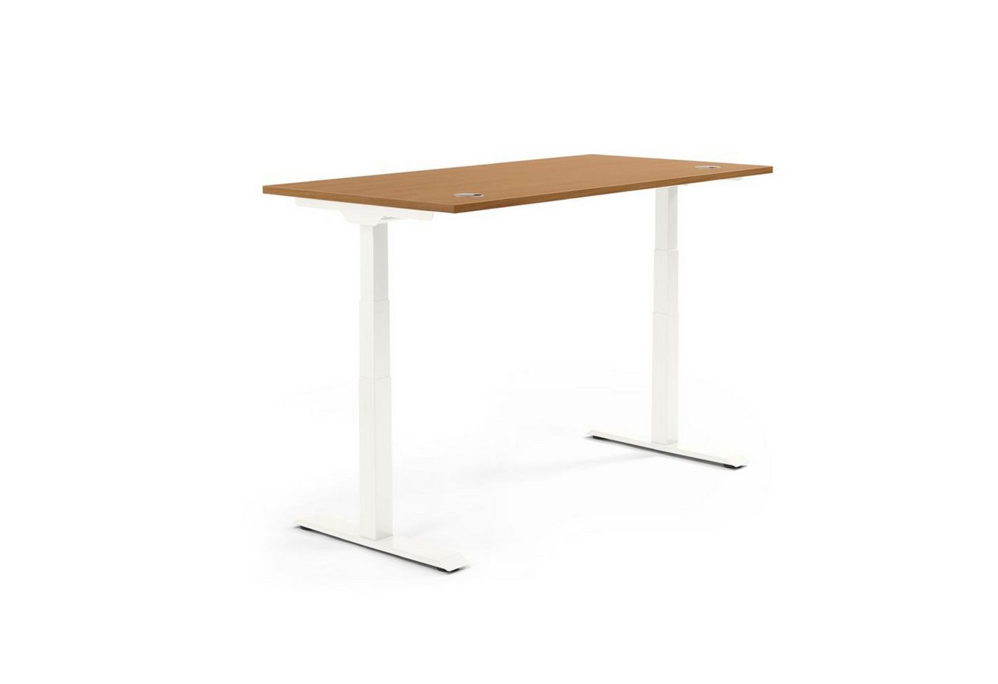 Soennecken Schreibtisch Schreibtisch 1600x605-1255x800mm Platte Nuss Gestell weiß Soennecken Schreibtisch Schreibtisch 1600x605-1255x800mm Platte Nuss Gestell weiß von Soennecken