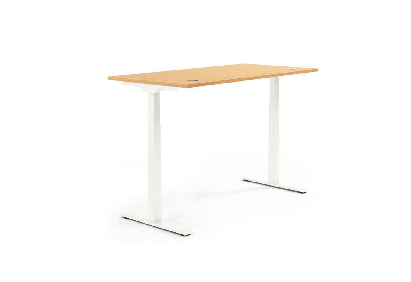 Soennecken Schreibtisch Schreibtisch 1800x605-1255x800mm Platte Buche Gestell weiß Soennecken Schreibtisch Schreibtisch 1800x605-1255x800mm Platte Buche Gestell weiß von Soennecken