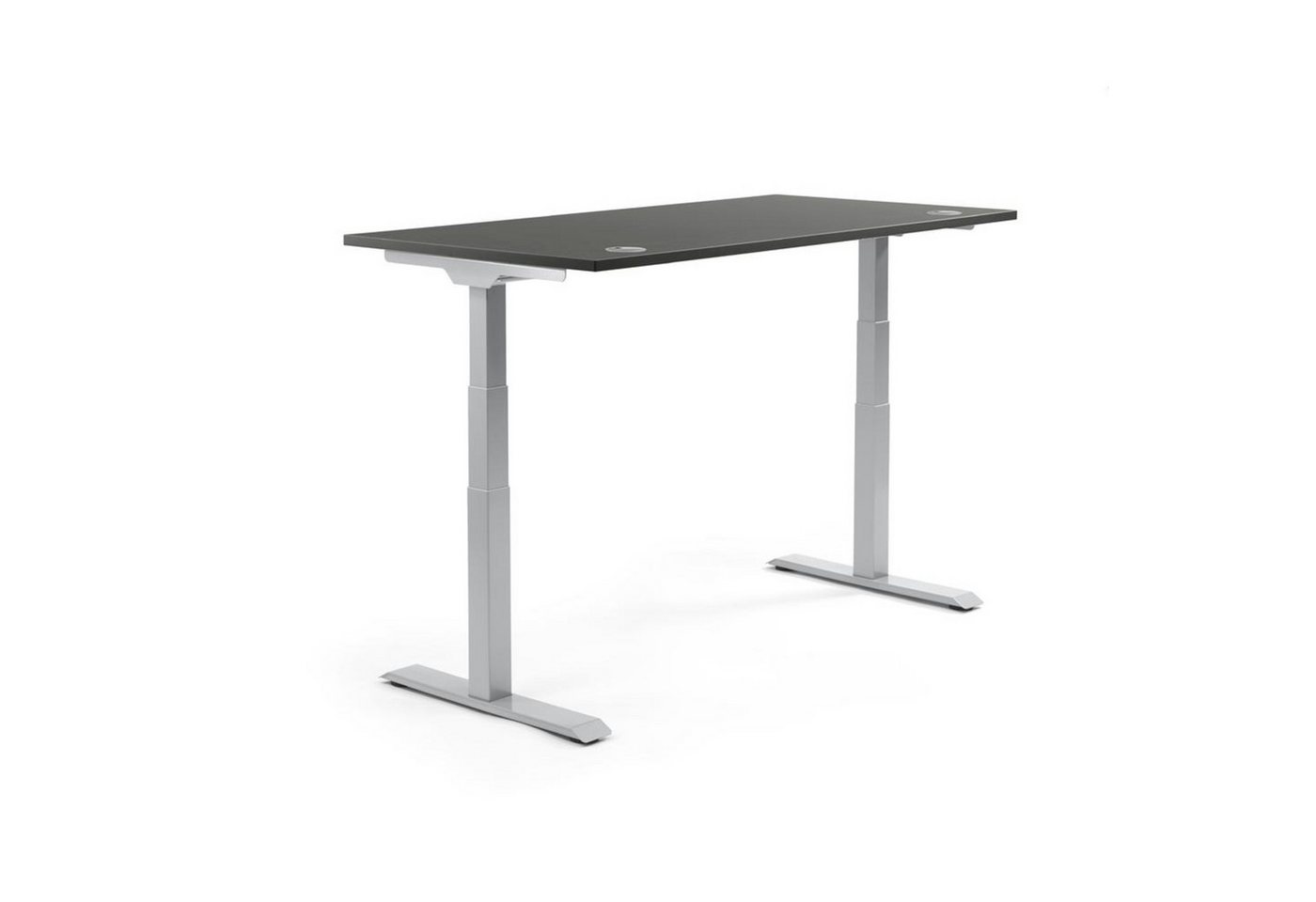 Soennecken Schreibtisch Schreibtisch 1800x605-1255x800mm Platte anthrazit Gestell silber Soennecken Schreibtisch Schreibtisch 1800x605-1255x800mm Platte anthrazit Gestell silber von Soennecken