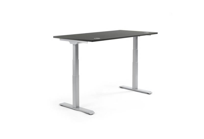 Soennecken Schreibtisch Schreibtisch 1800x605-1255x800mm Platte anthrazit Gestell silber von Soennecken