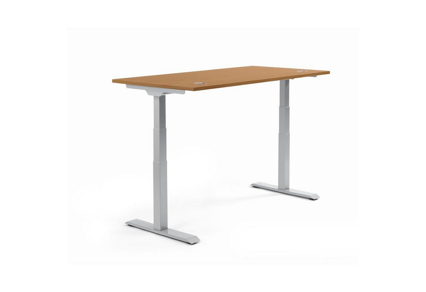 Soennecken Schreibtisch Schreibtisch 2000x605-1255x800mm Platte Nuss Gestell silber Soennecken Schreibtisch Schreibtisch 2000x605-1255x800mm Platte Nuss Gestell silber von Soennecken