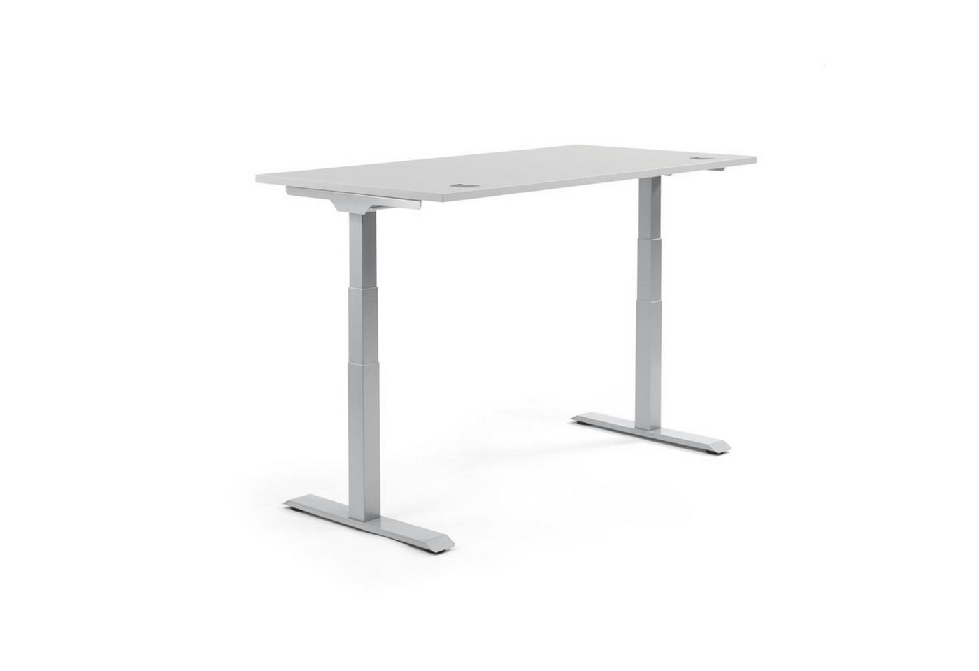 Soennecken Schreibtisch Schreibtisch 2000x605-1255x800mm Platte lichtgrau Gestell silber Soennecken Schreibtisch Schreibtisch 2000x605-1255x800mm Platte lichtgrau Gestell silber von Soennecken