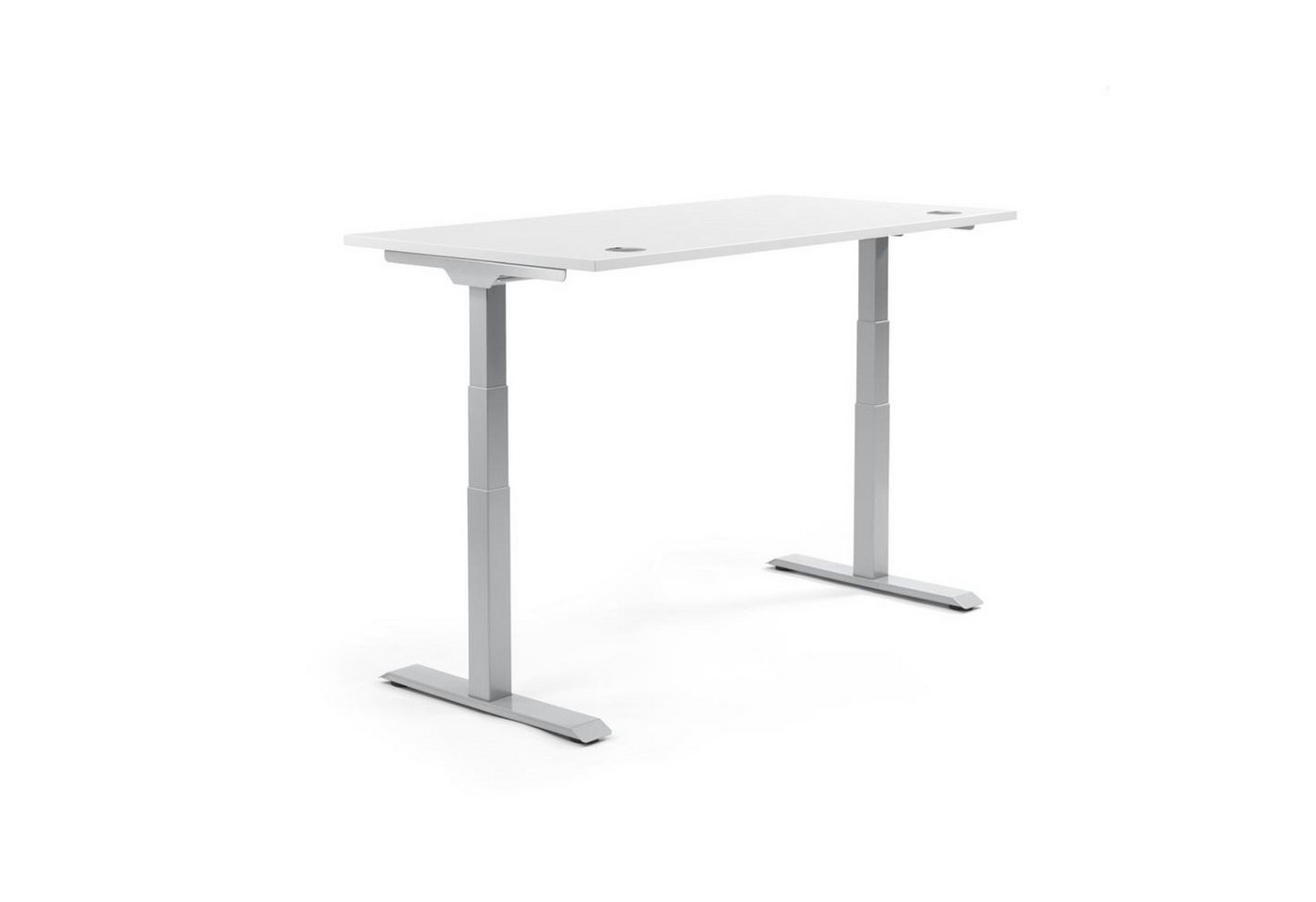Soennecken Schreibtisch Schreibtisch 2000x605-1255x800mm Platte weiß Gestell silber Soennecken Schreibtisch Schreibtisch 2000x605-1255x800mm Platte weiß Gestell silber von Soennecken