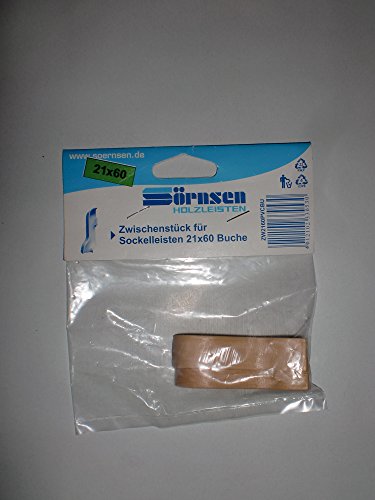 Sörnsen Zwischenstücke für Sockelleisten 21 x 60 Buche 2er-Pack von Sörnsen