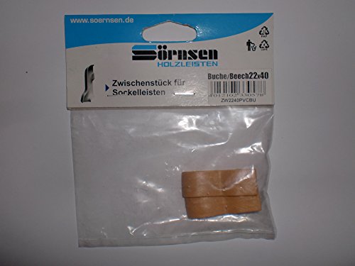 Sörnsen Zwischenstücke für Sockelleisten 22 x 40 Buche 2er-Pack von Sörnsen