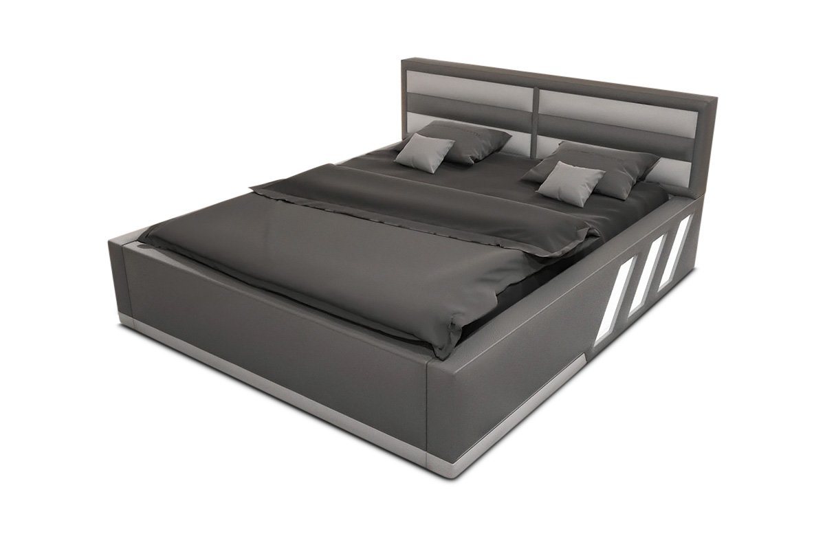 Sofa Dreams Boxspringbett Apollonia Bett Kunstleder Premium Komplettbett mit LED Beleuchtung, mit Matratze, mit Topper, mit LED Beleuchtung von Sofa Dreams