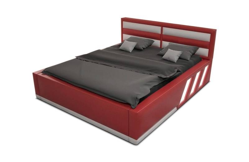 Sofa Dreams Boxspringbett Apollonia Bett Kunstleder Premium Komplettbett mit LED Beleuchtung, mit Matratze, mit Topper, mit LED Beleuchtung von Sofa Dreams