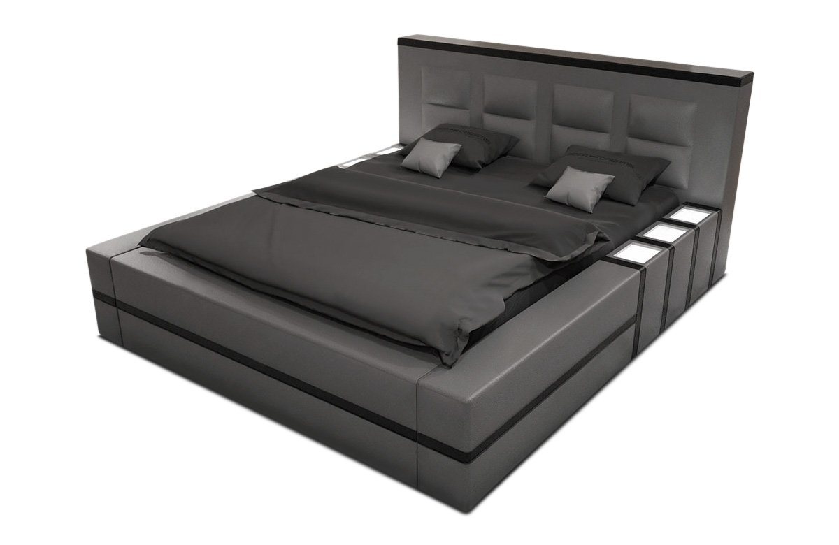 Sofa Dreams Boxspringbett Asti (6 Teile), Kunstleder Bett, LED-Beleuchtung, Matratze, Topper von Sofa Dreams