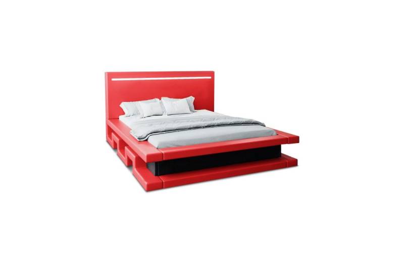 Sofa Dreams Boxspringbett Faenza (6 Teile), LED-Beleuchtung, Topper, Matratze, Kunstleder, Bett, modernes Design von Sofa Dreams