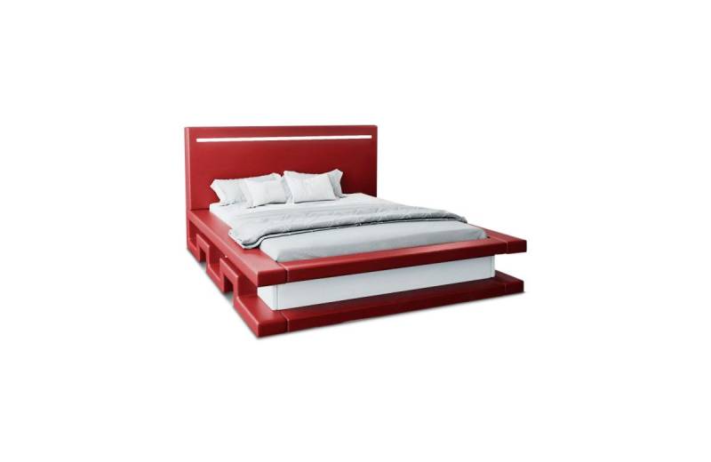 Sofa Dreams Boxspringbett Faenza (6 Teile), LED-Beleuchtung, Topper, Matratze, Kunstleder, Bett, modernes Design von Sofa Dreams