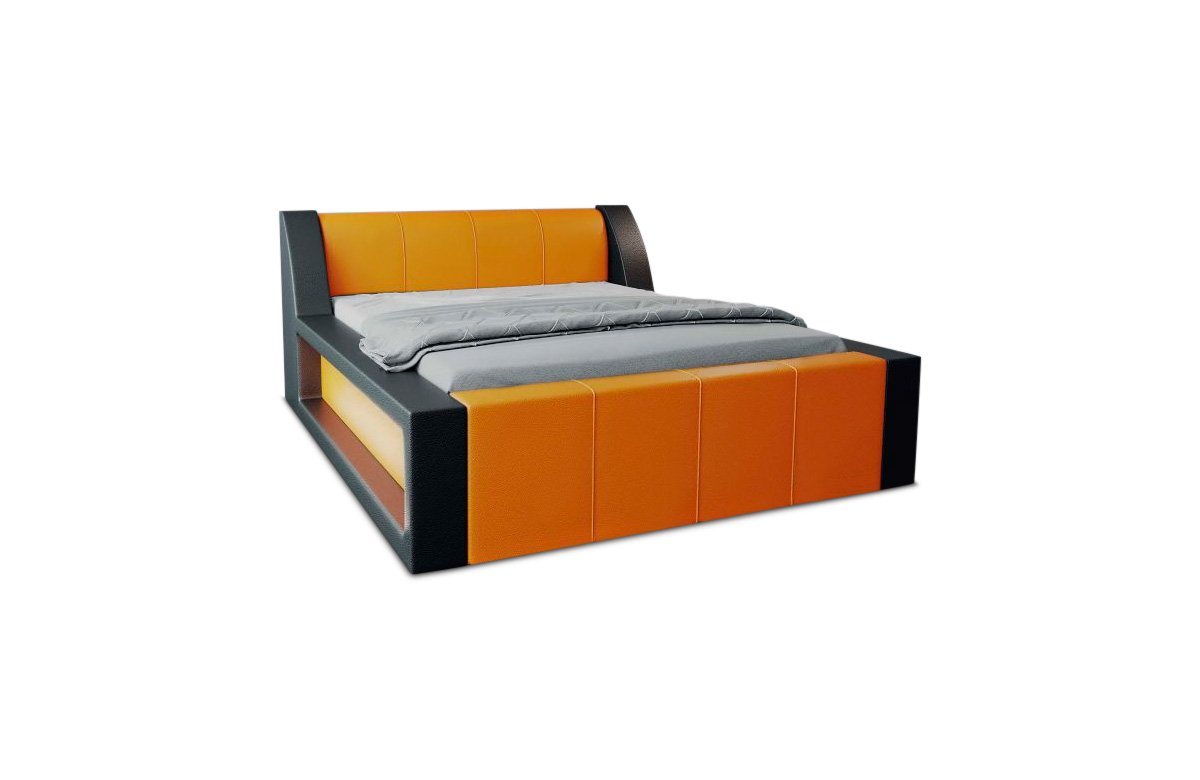 Sofa Dreams Boxspringbett Fermo Bett Kunstleder Premium Komplettbett mit LED Beleuchtung, mit Topper, mit Matratze, mit LED Beleuchtung von Sofa Dreams