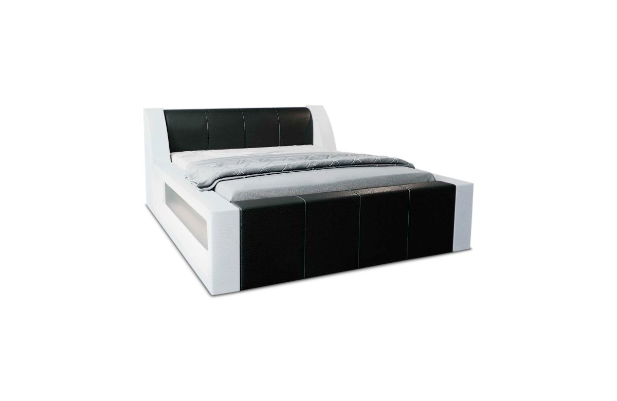 Sofa Dreams Boxspringbett Fermo Bett Kunstleder Premium Komplettbett mit LED Beleuchtung, mit Topper, mit Matratze, mit LED Beleuchtung von Sofa Dreams