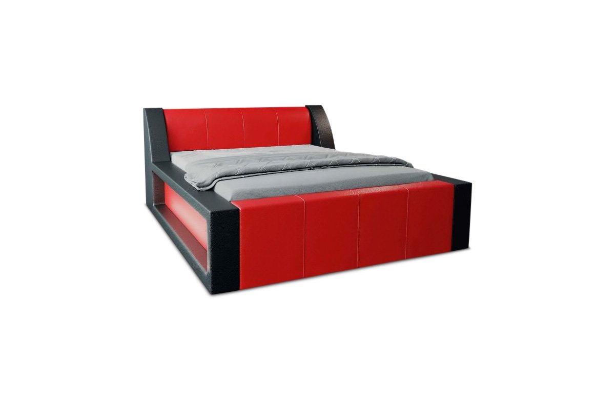 Sofa Dreams Boxspringbett Fermo Bett Kunstleder Premium Komplettbett mit LED Beleuchtung, mit Topper, mit Matratze, mit LED Beleuchtung von Sofa Dreams