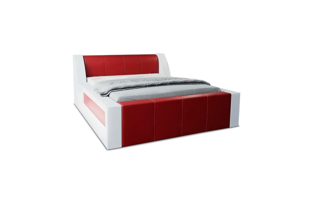 Sofa Dreams Boxspringbett Fermo Bett Kunstleder Premium Komplettbett mit LED Beleuchtung, mit Topper, mit Matratze, mit LED Beleuchtung von Sofa Dreams