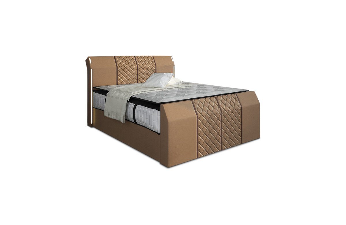 Sofa Dreams Boxspringbett Leder Hotelbett Komplettbett Modern Paris LED Matratze, inklusive LED Beleuchtung, Matratze und Topper Sofa Dreams Boxspringbett Leder Hotelbett Komplettbett Modern Paris LED Matratze, inklusive LED Beleuchtung, Matratze und Topper von Sofa Dreams