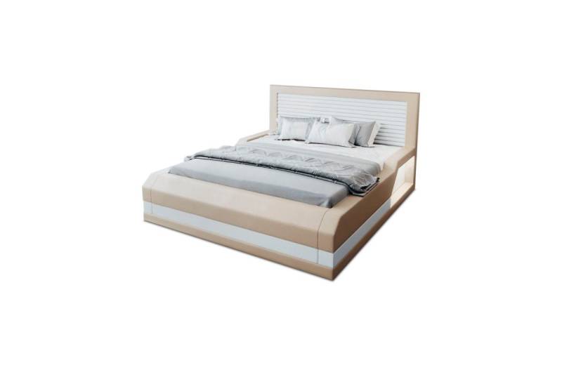 Sofa Dreams Boxspringbett Treviso Bett Kunstleder Premium Komplettbett mit LED Beleuchtung, mit Topper, mit Matratze, mit LED Beleuchtung von Sofa Dreams