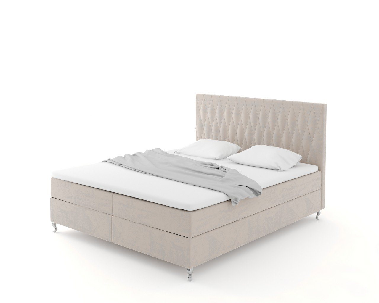 Sofa Dreams Boxspringbett Vanaveral (Designerbett Bett, inklusive Topper und Matratze), mit Bettkasten, viele Stoffe und Farben, alle Größen von Sofa Dreams