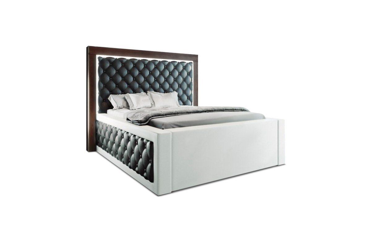 Sofa Dreams Boxspringbett Varese Bett Kunstleder Premium Komplettbett mit LED Beleuchtung, mit Topper von Sofa Dreams