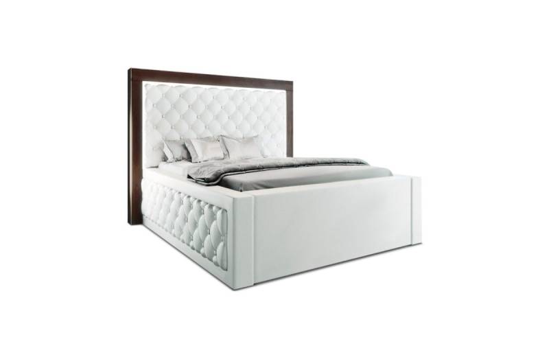 Sofa Dreams Boxspringbett Varese Bett Kunstleder Premium Komplettbett mit LED Beleuchtung, mit Topper von Sofa Dreams