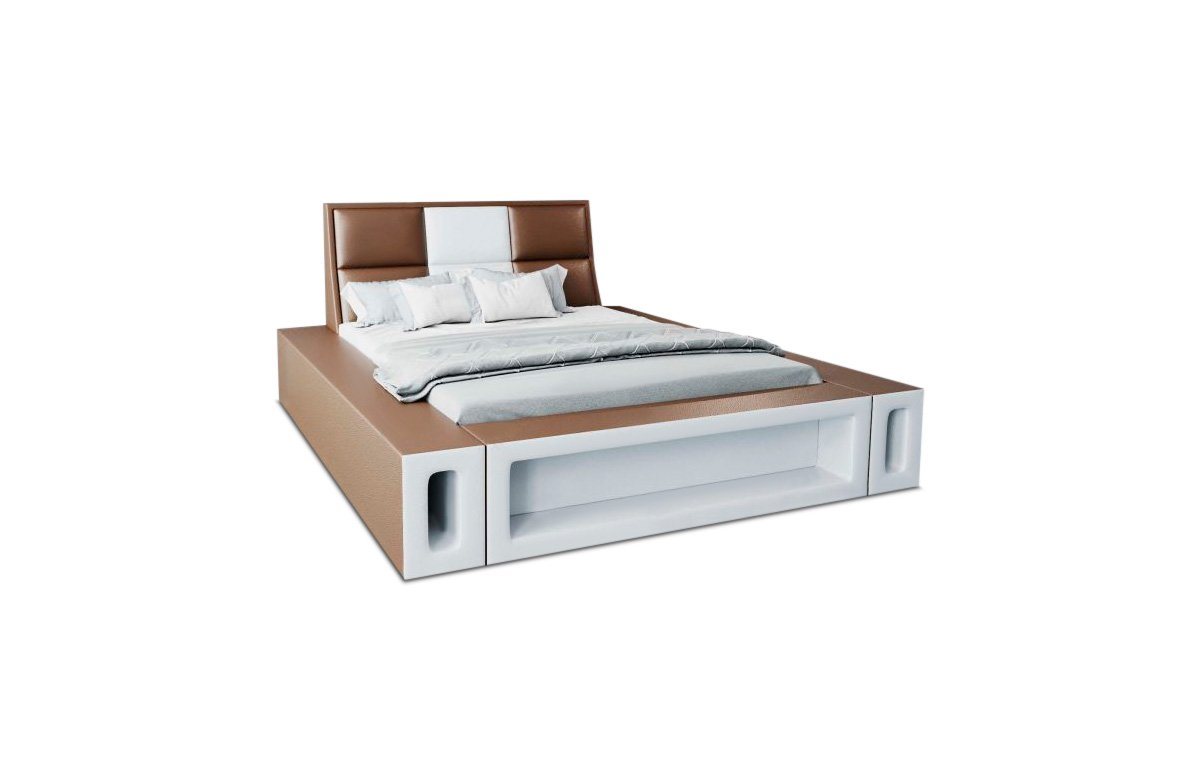 Sofa Dreams Boxspringbett Venosa Bett Kunstleder Premium Komplettbett mit LED Beleuchtung, Mit Topper, mit Matratze, mit LED Beleuchtung von Sofa Dreams