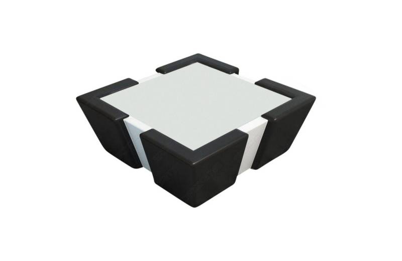 Sofa Dreams Couchtisch Leder Apollonia Tisch mit Sicherheitsglasplatte 12mm (1 Tisch), Sofatisch mit Lederbezug in verschieden Farben von Sofa Dreams