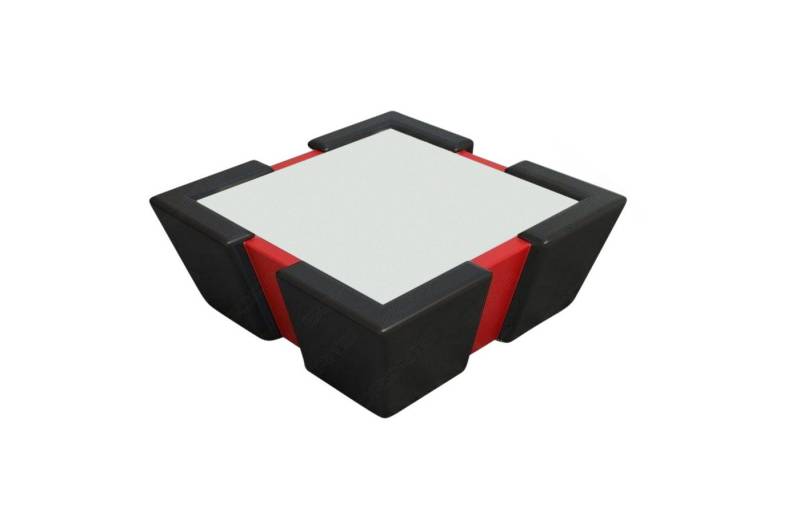 Sofa Dreams Couchtisch Leder Apollonia Tisch mit Sicherheitsglasplatte 12mm (1 Tisch), Sofatisch mit Lederbezug in verschieden Farben von Sofa Dreams