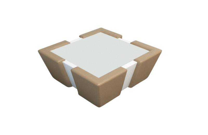 Sofa Dreams Couchtisch Leder Apollonia Tisch mit Sicherheitsglasplatte 12mm (1 Tisch), Sofatisch mit Lederbezug in verschieden Farben von Sofa Dreams