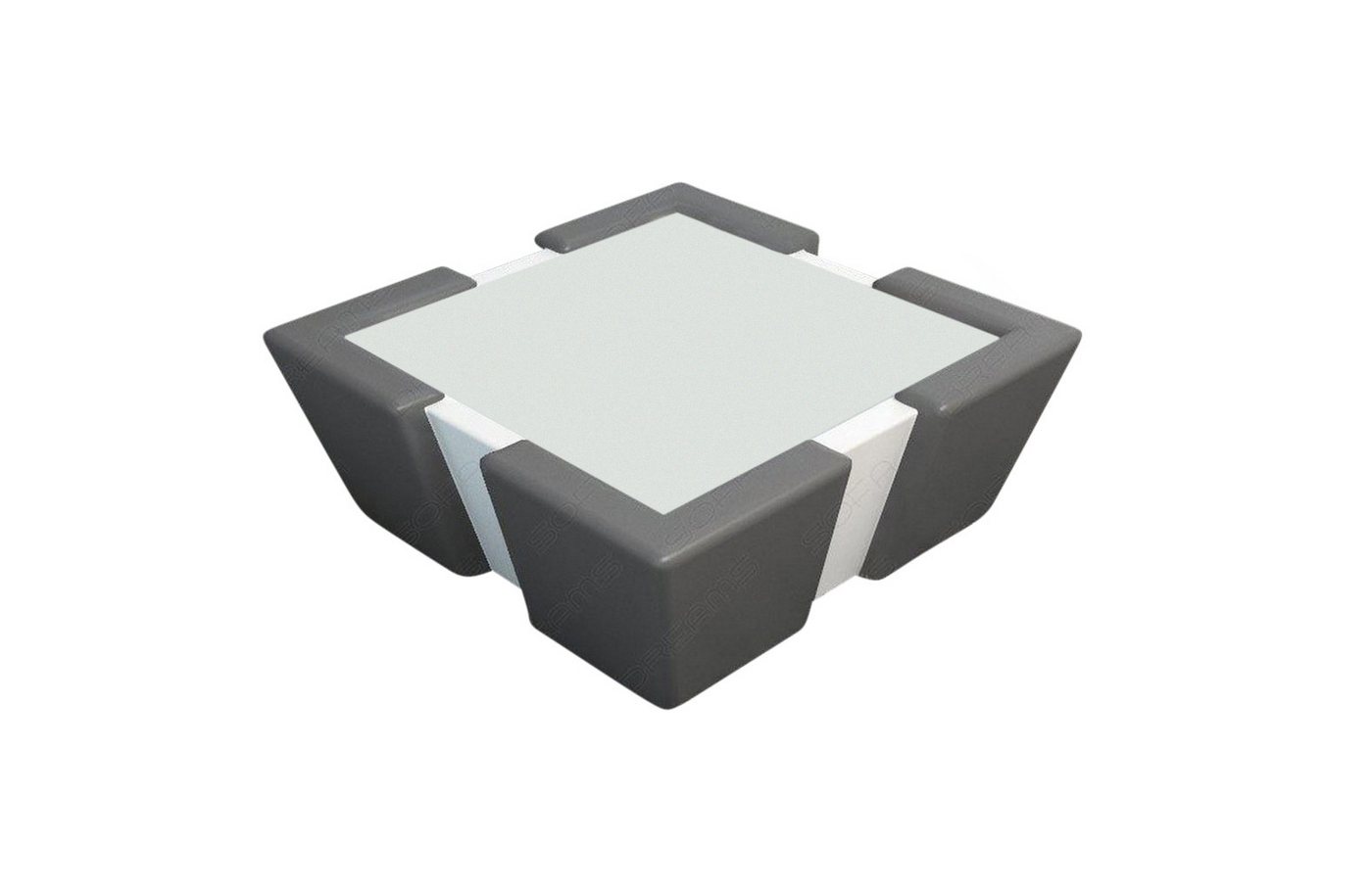 Sofa Dreams Couchtisch Leder Apollonia Tisch mit Sicherheitsglasplatte 12mm (1 Tisch), Sofatisch mit Lederbezug in verschieden Farben von Sofa Dreams