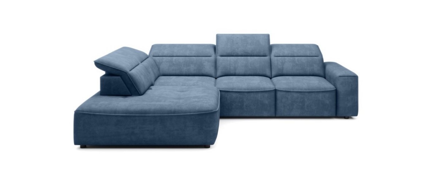 Sofa Dreams Ecksofa Cosmo L Form blau, elektrisch verstellbare sitze, Bettkasten von Sofa Dreams