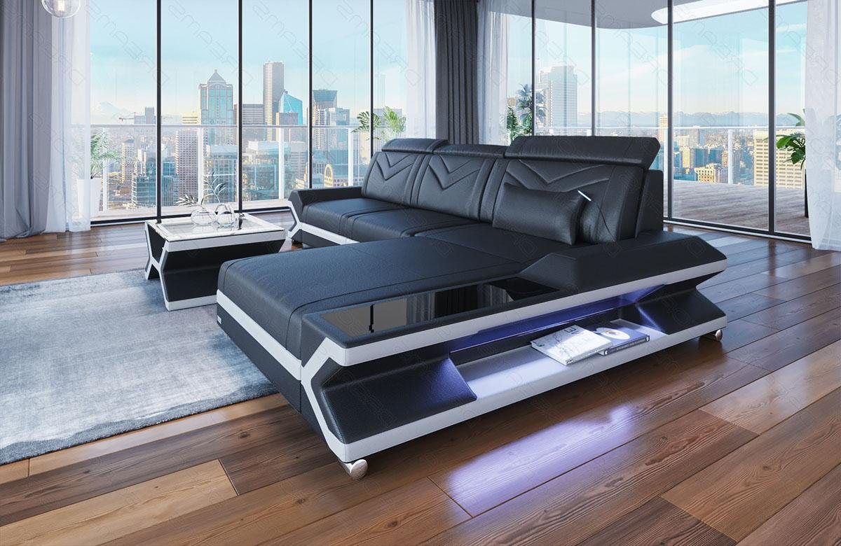 Sofa Dreams Ecksofa Leder Couch Sofa Napoli L Form Ledersofa, mit LED, wahlweise mit Bettfunktion als Schlafsofa, Designersofa Sofa Dreams Ecksofa Leder Couch Sofa Napoli L Form Ledersofa, mit LED, wahlweise mit Bettfunktion als Schlafsofa, Designersofa von Sofa Dreams