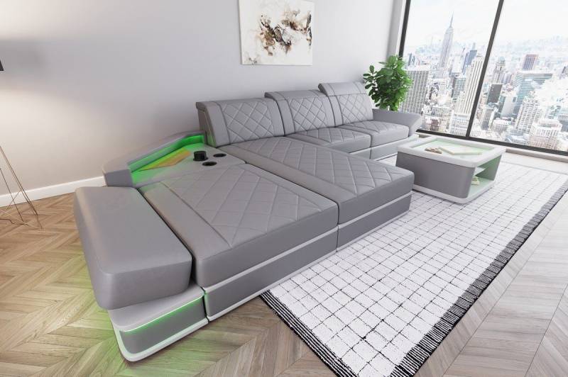 Sofa Dreams Ecksofa Leder Designer Sofa Couch Perugia L Form Ledersofa, Ledercouch mit LED-Beleuchtung Sofa Dreams Ecksofa Leder Designer Sofa Couch Perugia L Form Ledersofa, Ledercouch mit LED-Beleuchtung von Sofa Dreams