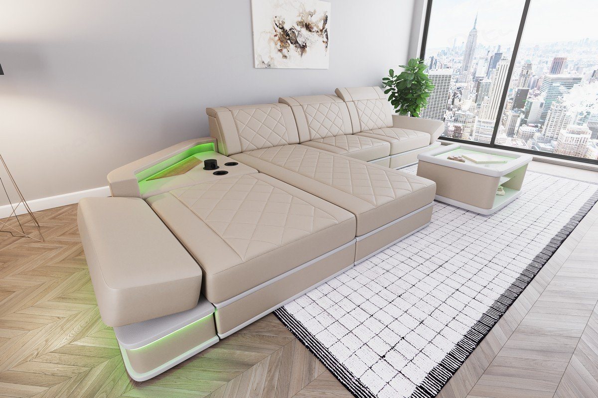 Sofa Dreams Ecksofa Leder Designer Sofa Couch Perugia L Form Ledersofa, Ledercouch mit LED-Beleuchtung Sofa Dreams Ecksofa Leder Designer Sofa Couch Perugia L Form Ledersofa, Ledercouch mit LED-Beleuchtung von Sofa Dreams