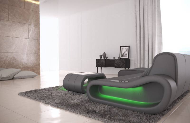 Sofa Dreams Ecksofa Ledercouch Ledersofa Concept L Form lang Sofa Leder, Couch, mit LED, Designersofa mit ergonomischer Rückenlehne Sofa Dreams Ecksofa Ledercouch Ledersofa Concept L Form lang Sofa Leder, Couch, mit LED, Designersofa mit ergonomischer Rückenlehne von Sofa Dreams