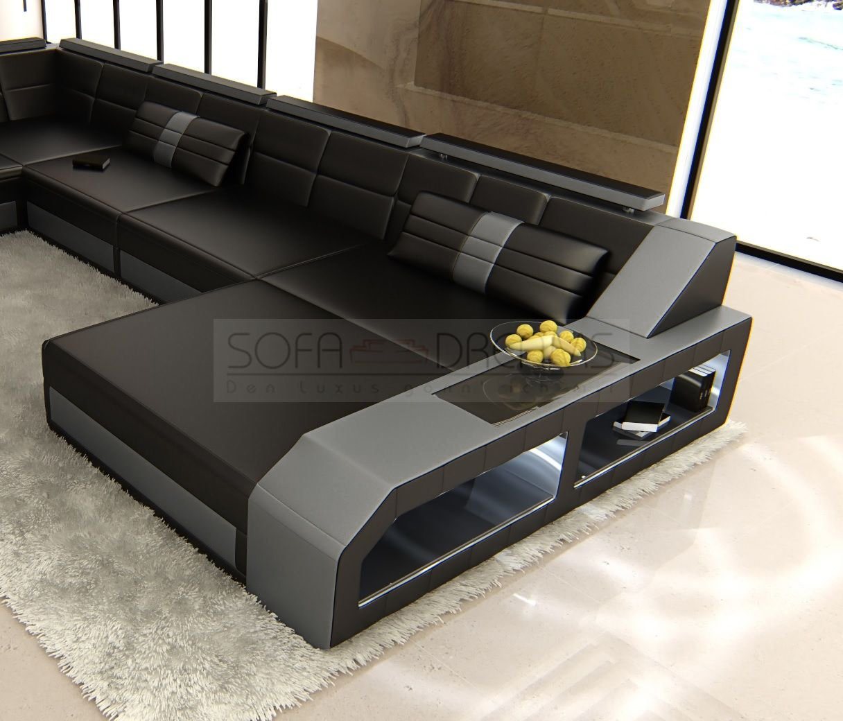Sofa Dreams Ecksofa Ledercouch Sofa Leder Arezzo L Form Ledersofa, Couch, mit LED, wahlweise mit Bettfunktion als Schlafsofa, Designersofa Sofa Dreams Ecksofa Ledercouch Sofa Leder Arezzo L Form Ledersofa, Couch, mit LED, wahlweise mit Bettfunktion als Schlafsofa, Designersofa von Sofa Dreams