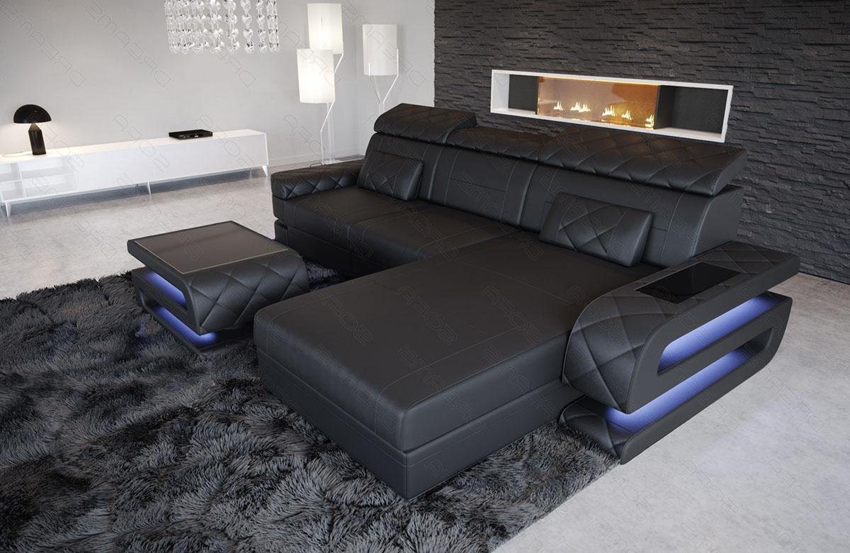 Sofa Dreams Ecksofa Ledersofa Bologna L Form Leder Sofa, Couch, mit LED, wahlweise mit Bettfunktion als Schlafsofa, Designersofa Sofa Dreams Ecksofa Ledersofa Bologna L Form Leder Sofa, Couch, mit LED, wahlweise mit Bettfunktion als Schlafsofa, Designersofa von Sofa Dreams