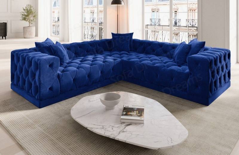 Sofa Dreams Ecksofa Polster Designer Samt Stoff Sofa Palma L Form Stoffsofa von Sofa Dreams