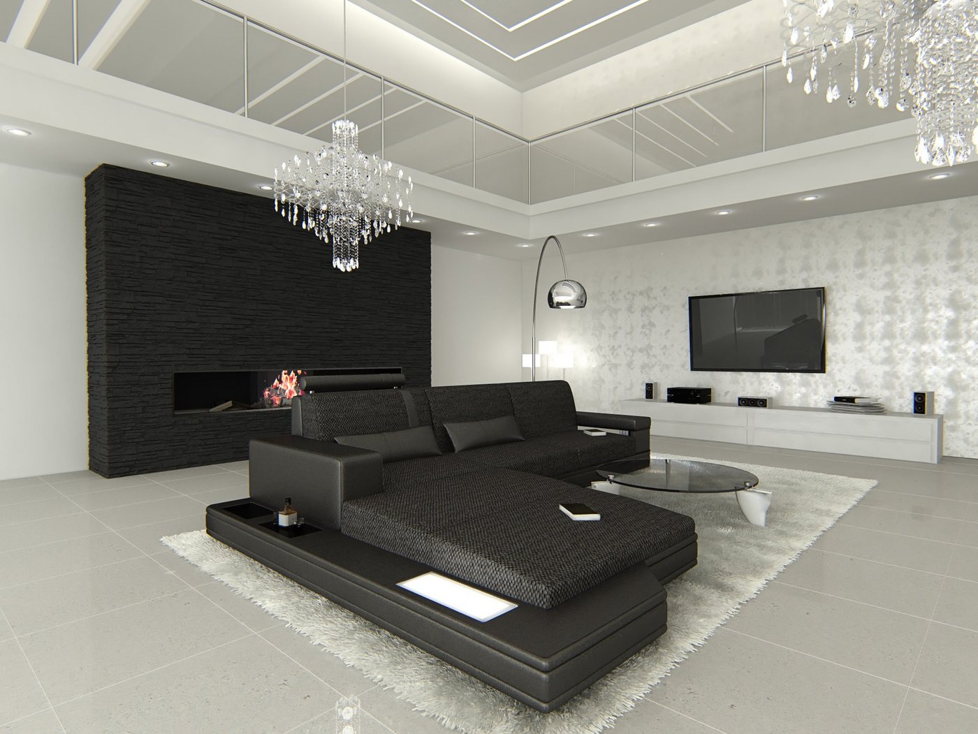 Sofa Dreams Ecksofa Polster Stoffsofa Messana L Form Sofa Stoff Couch, mit LED, wahlweise mit Bettfunktion als Schlafsofa, Designersofa Sofa Dreams Ecksofa Polster Stoffsofa Messana L Form Sofa Stoff Couch, mit LED, wahlweise mit Bettfunktion als Schlafsofa, Designersofa von Sofa Dreams