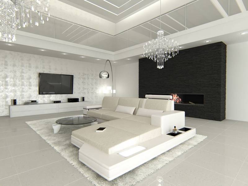Sofa Dreams Ecksofa Polster Stoffsofa Messana L Form Sofa Stoff Couch, mit LED, wahlweise mit Bettfunktion als Schlafsofa, Designersofa von Sofa Dreams