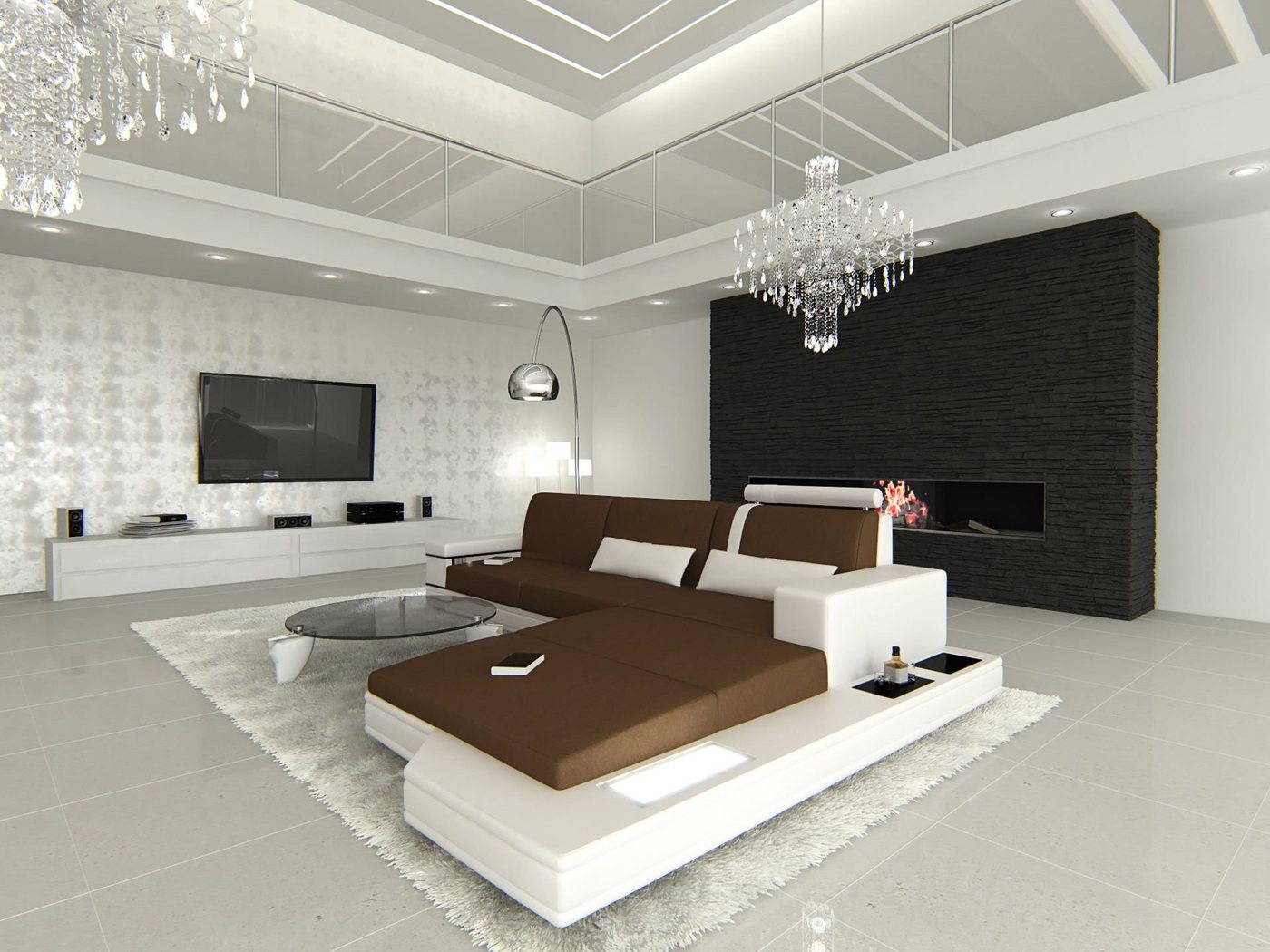 Sofa Dreams Ecksofa Sofa Couch Polster Stoff Messana L Form Stoffsofa, mit LED, wahlweise mit Bettfunktion als Schlafsofa, Designersofa Sofa Dreams Ecksofa Sofa Couch Polster Stoff Messana L Form Stoffsofa, mit LED, wahlweise mit Bettfunktion als Schlafsofa, Designersofa von Sofa Dreams