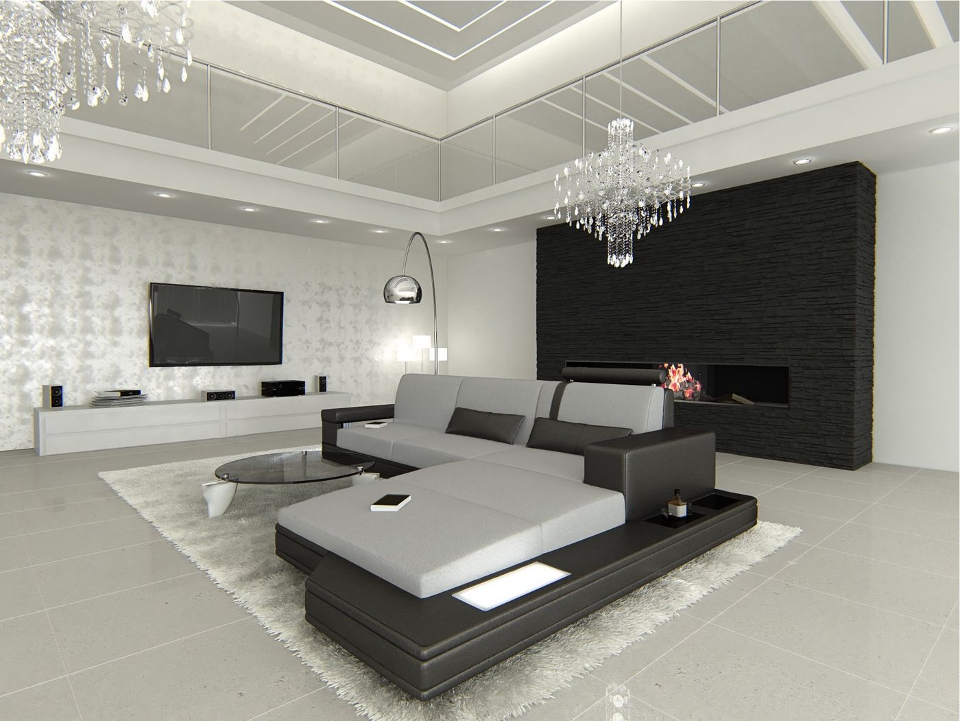 Sofa Dreams Ecksofa Sofa Couch Polster Stoff Messana L Form Stoffsofa, mit LED, wahlweise mit Bettfunktion als Schlafsofa, Designersofa Sofa Dreams Ecksofa Sofa Couch Polster Stoff Messana L Form Stoffsofa, mit LED, wahlweise mit Bettfunktion als Schlafsofa, Designersofa von Sofa Dreams