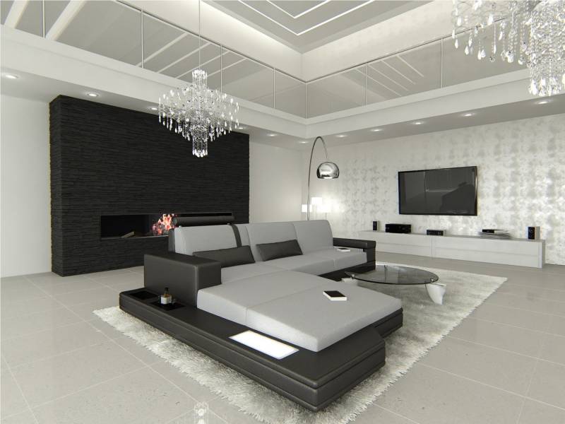 Sofa Dreams Ecksofa Sofa Couch Polster Stoff Messana L Form Stoffsofa, mit LED, wahlweise mit Bettfunktion als Schlafsofa, Designersofa von Sofa Dreams