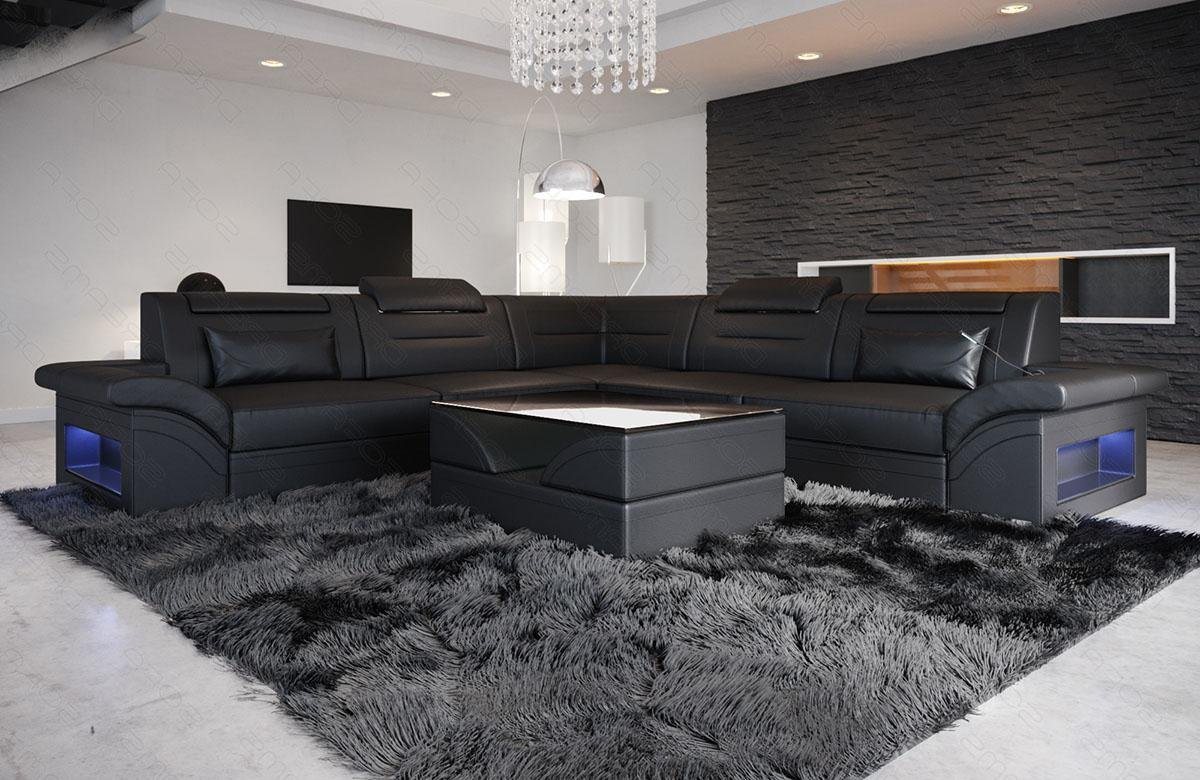 Sofa Dreams Ecksofa Sofa Leder Brianza L Form Ledersofa, Couch, mit LED, wahlweise mit Bettfunktion als Schlafsofa, Designersofa Sofa Dreams Ecksofa Sofa Leder Brianza L Form Ledersofa, Couch, mit LED, wahlweise mit Bettfunktion als Schlafsofa, Designersofa von Sofa Dreams