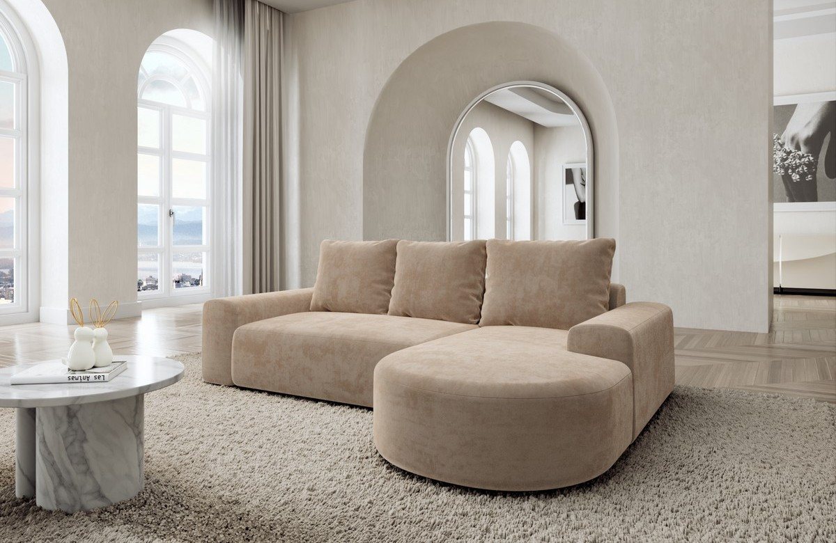 Sofa Dreams Ecksofa Stoff Ecksofa Gomera L Form kurz, Ottomane, Zierkissen, L-kurz Form, Ecksofa von Sofa Dreams