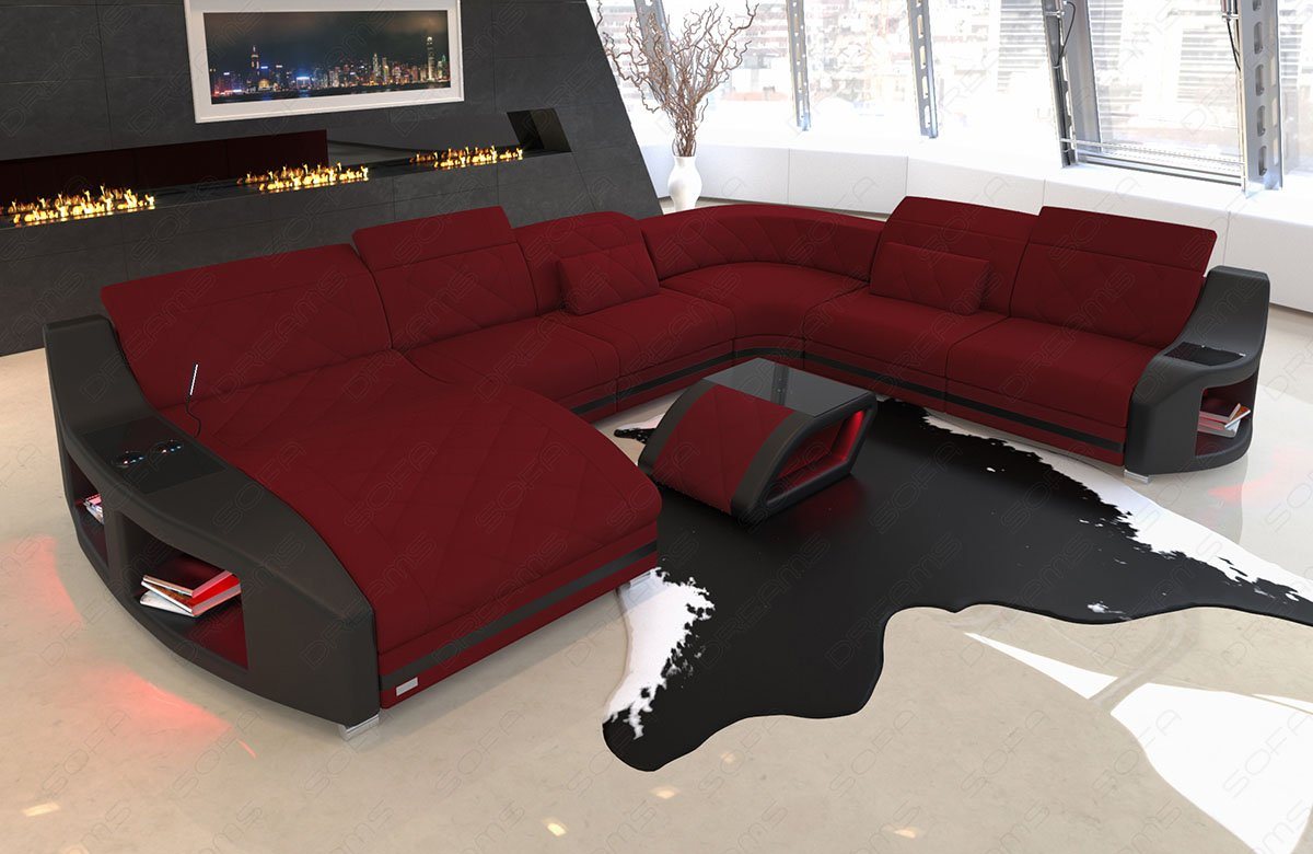 Sofa Dreams Wohnlandschaft Designersofa Polsterstoff Sofa Swing XXL M Mikrofaser Stoffsofa, Couch wahlweise mit Bettfunktion von Sofa Dreams