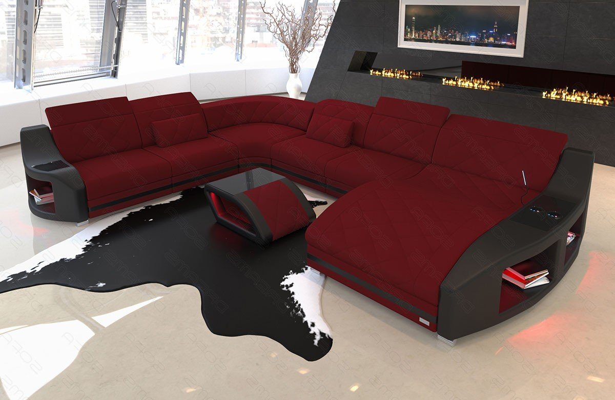 Sofa Dreams Wohnlandschaft Designersofa Polsterstoff Sofa Swing XXL M Mikrofaser Stoffsofa, Couch wahlweise mit Bettfunktion von Sofa Dreams