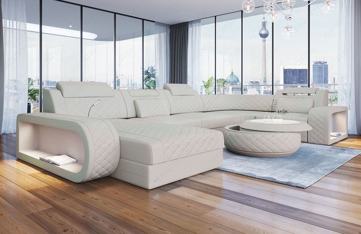 Sofa Dreams Wohnlandschaft Ledersofa Berlin Mini mit LED und USB, Designersofa, verschied. Lederarten und Farben Sofa Dreams Wohnlandschaft Ledersofa Berlin Mini mit LED und USB, Designersofa, verschied. Lederarten und Farben von Sofa Dreams