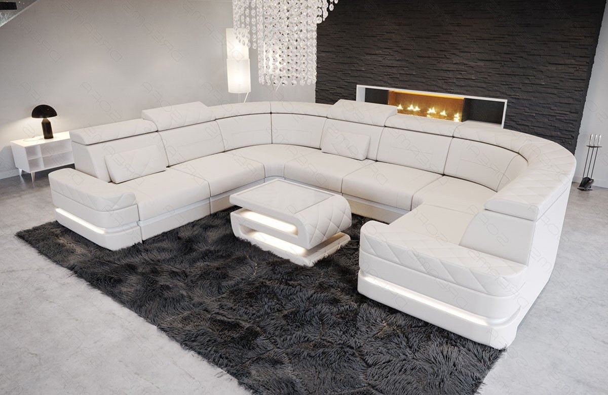 Sofa Dreams Wohnlandschaft Ledersofa Positano u Form Mini, Designersiofa, Sofa mit Beleuchtung Sofa Dreams Wohnlandschaft Ledersofa Positano u Form Mini, Designersiofa, Sofa mit Beleuchtung von Sofa Dreams
