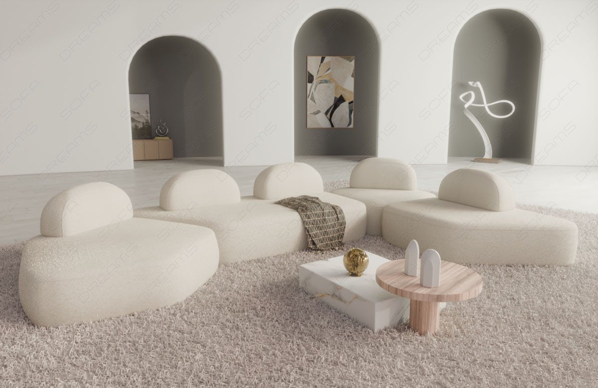 Sofa Dreams Wohnlandschaft Saragossa U Form Design Lounge Couch, 6-Sitzer, Stoffbezüge in vielen Farben von Sofa Dreams