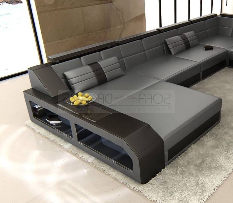 Sofa Dreams Wohnlandschaft Sofa Leder Ledercouch Arezzo U Form Ledersofa, U Form Couch von Sofa Dreams