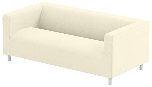 Der strapazierfähige Klippan-Bezug aus Baumwolle ist maßgeschneidert und passt auf IKEA Klippan Loveseat-Schonbezug, Sofabezug Ersatz. (Baumwolle beige) von Sofa Pro